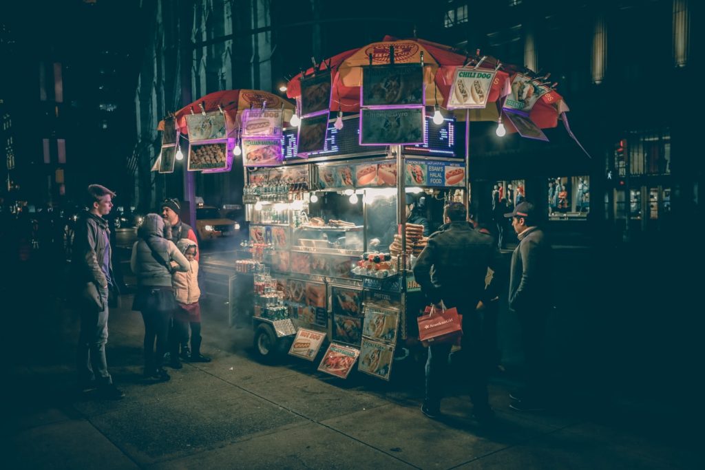 Las Vegas First Friday allows food vendors to park and sell their items to local event participants. 